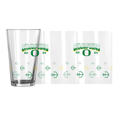 Oregon 2024 BIG10 Champions 16oz Pint Glass