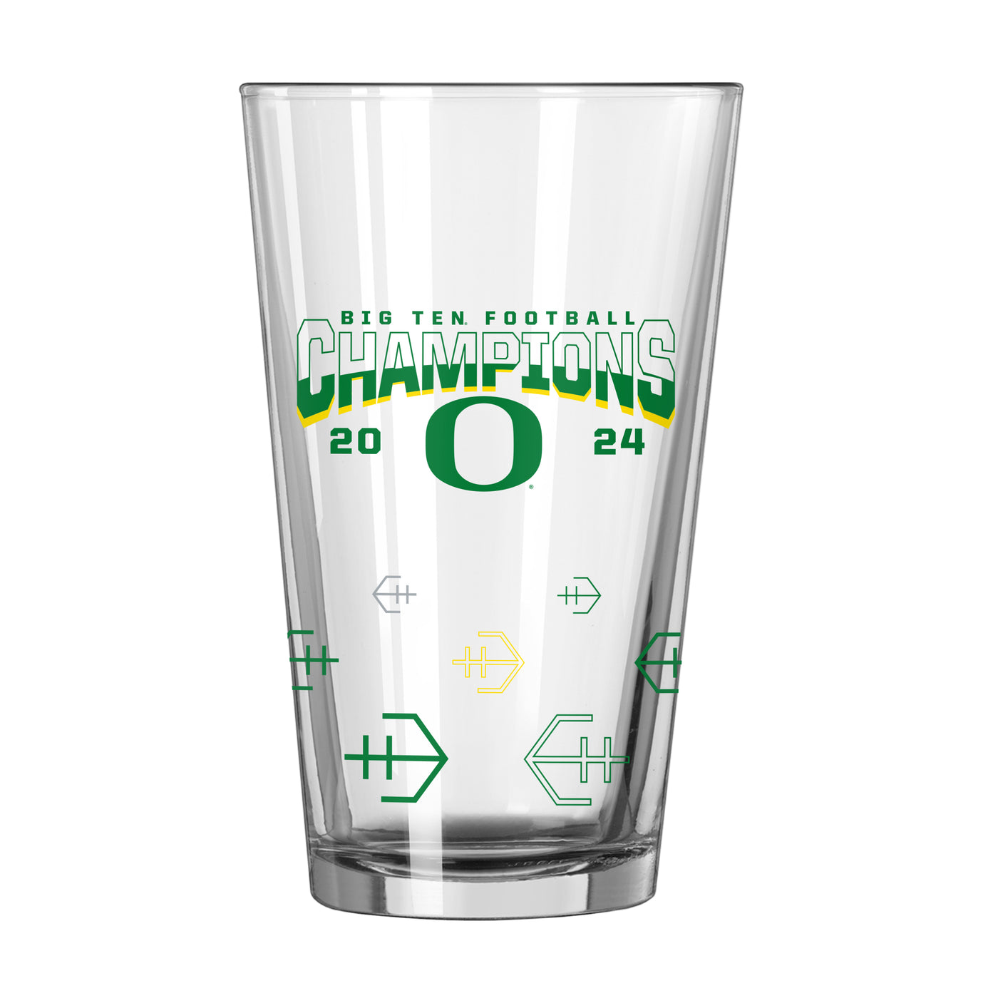 Oregon 2024 BIG10 Champions 16oz Pint Glass