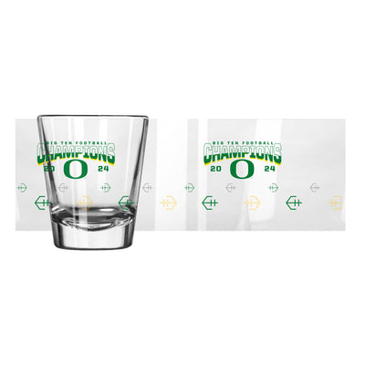 Oregon 2024 BIG10 Champions 2oz Shot Glass