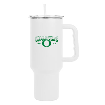 Oregon 2024 BIG10 Champions 40oz White PC Tumbler