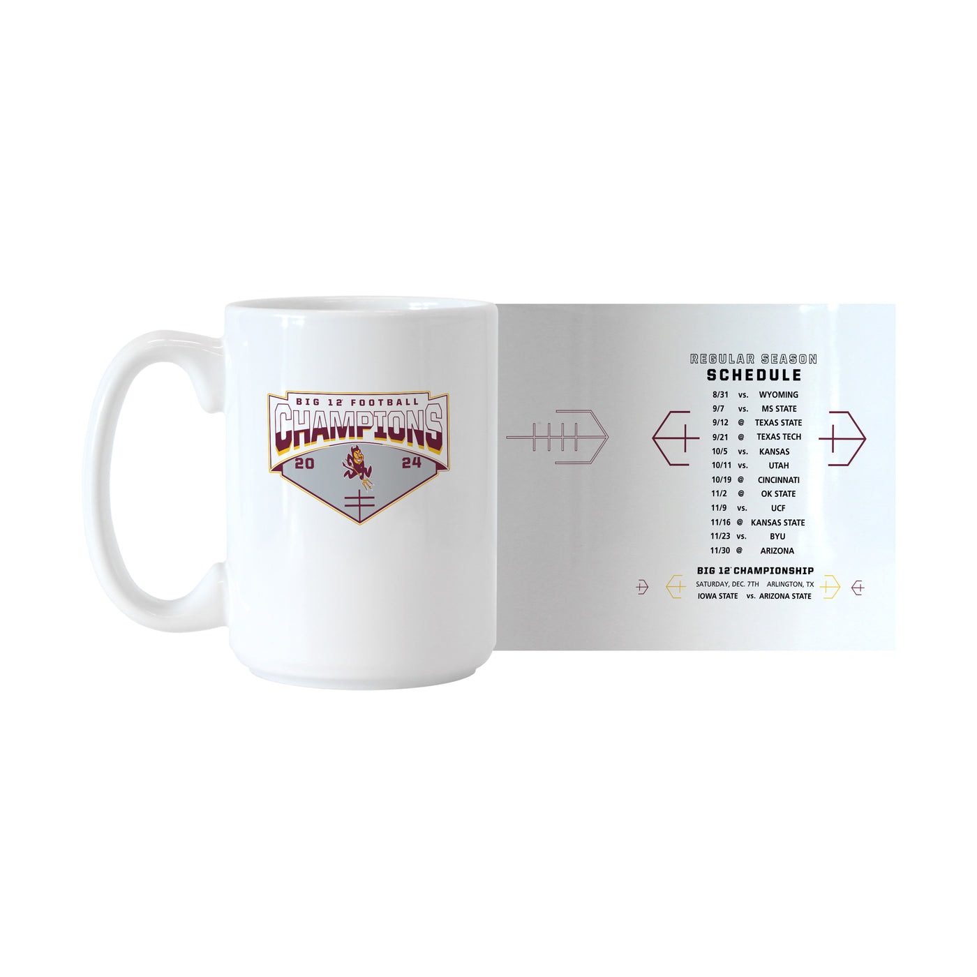 Arizona State 2024 BIG12 Champions 15oz Sublimated Mug