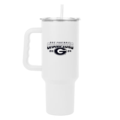 Georgia 2024 SEC Champions 40oz White PC Tumbler