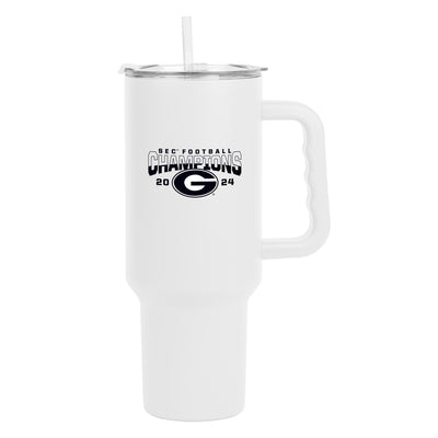 Georgia 2024 SEC Champions 40oz White PC Tumbler