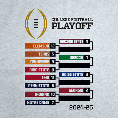 2025 College Football Playoffs 12 Team Gray Sublimated Sweatshirt Blanket