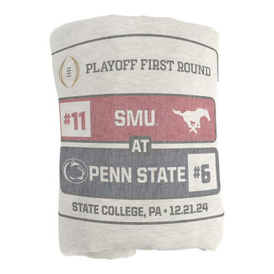 SMU CFP Round 1 Match Up Sublimated Sweatshirt Blanket