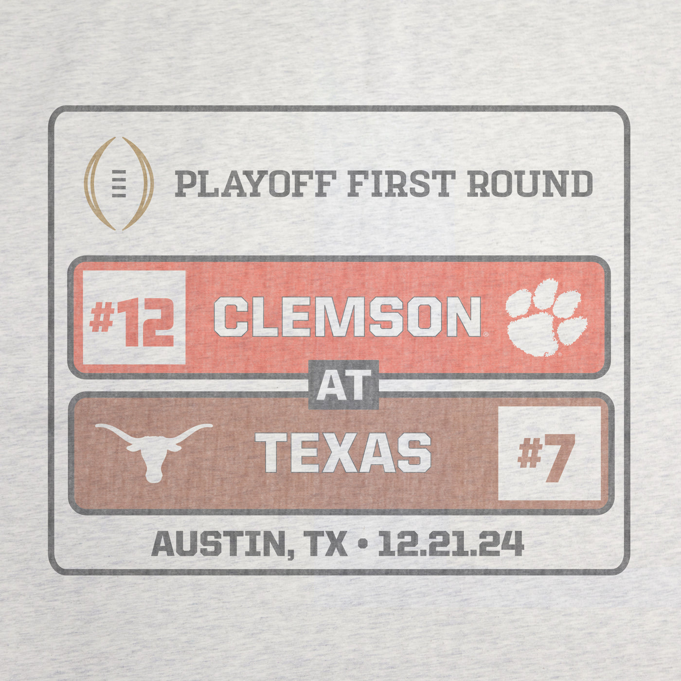 Texas CFP Round 1 Match Up Sublimated Sweatshirt Blanket