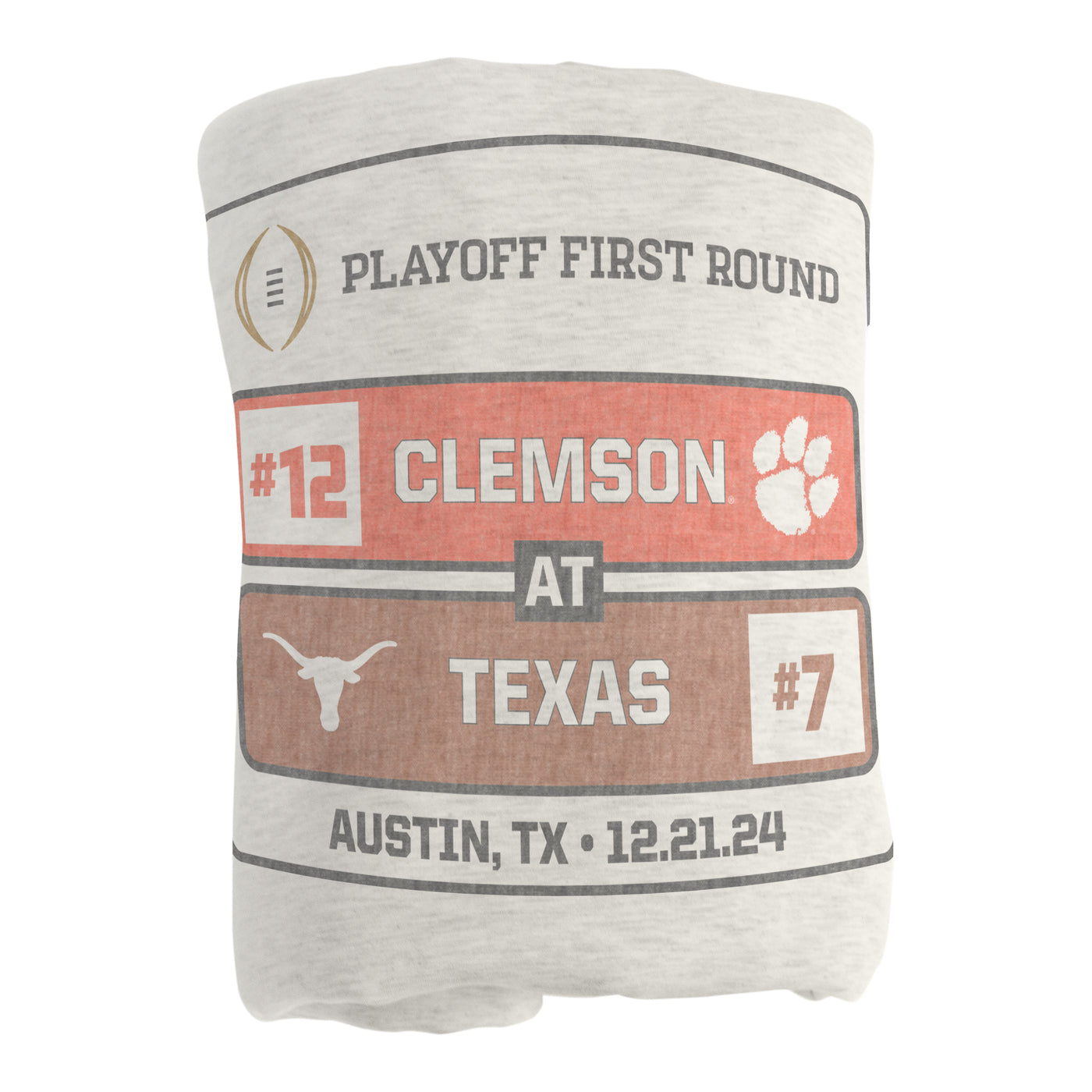 Texas CFP Round 1 Match Up Sublimated Sweatshirt Blanket