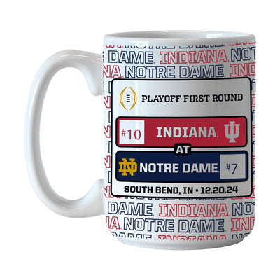 Indiana CFP Round 1 Match Up 15oz Sublimated Mug