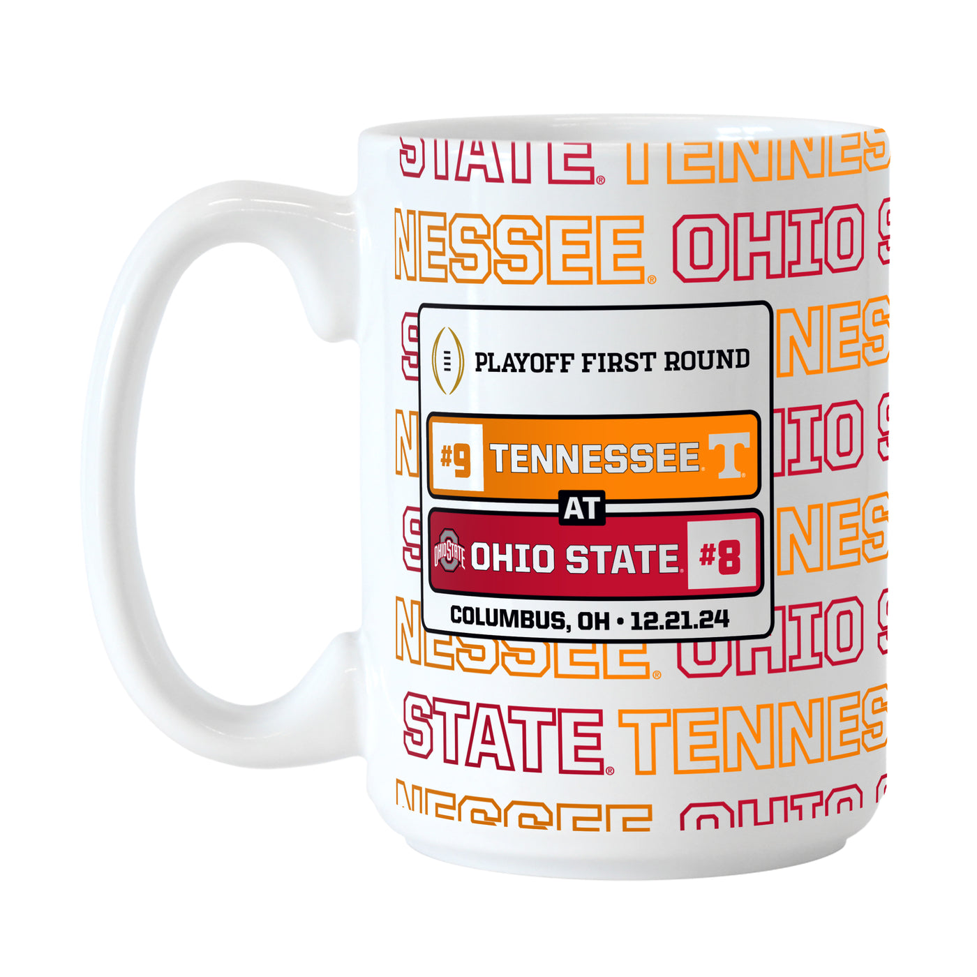 Ohio State CFP Round 1 Match Up 15oz Sublimated Mug