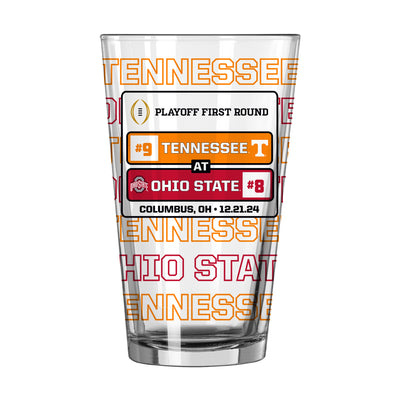 Ohio State CFP Round 1 Match Up 16oz Pint Glass