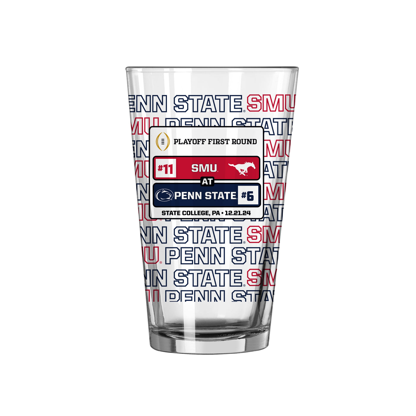 SMU CFP Round 1 Match Up 16oz Pint Glass