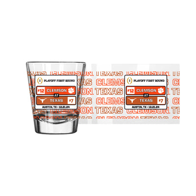 Clemson CFP Round 1 Match Up 2oz Shot Glass