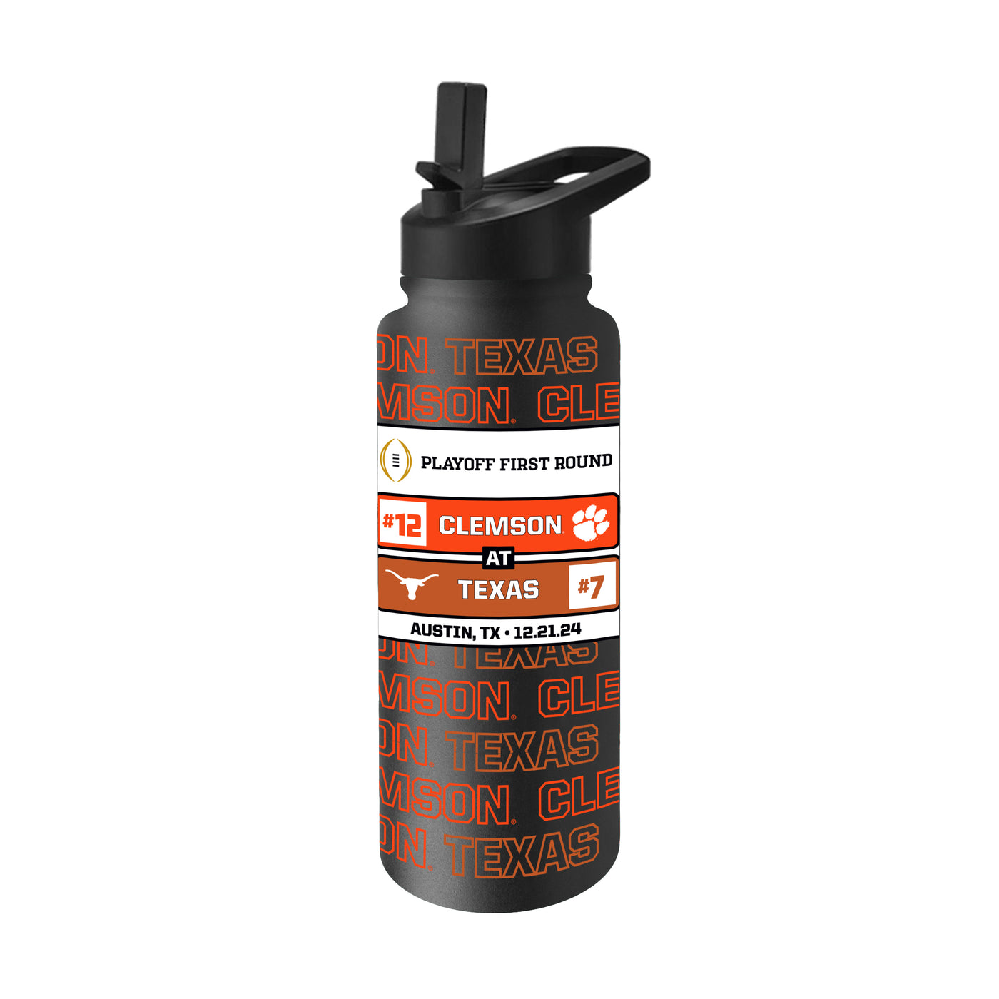Clemson CFP Round 1 Matchup 34oz Quencher Bottle