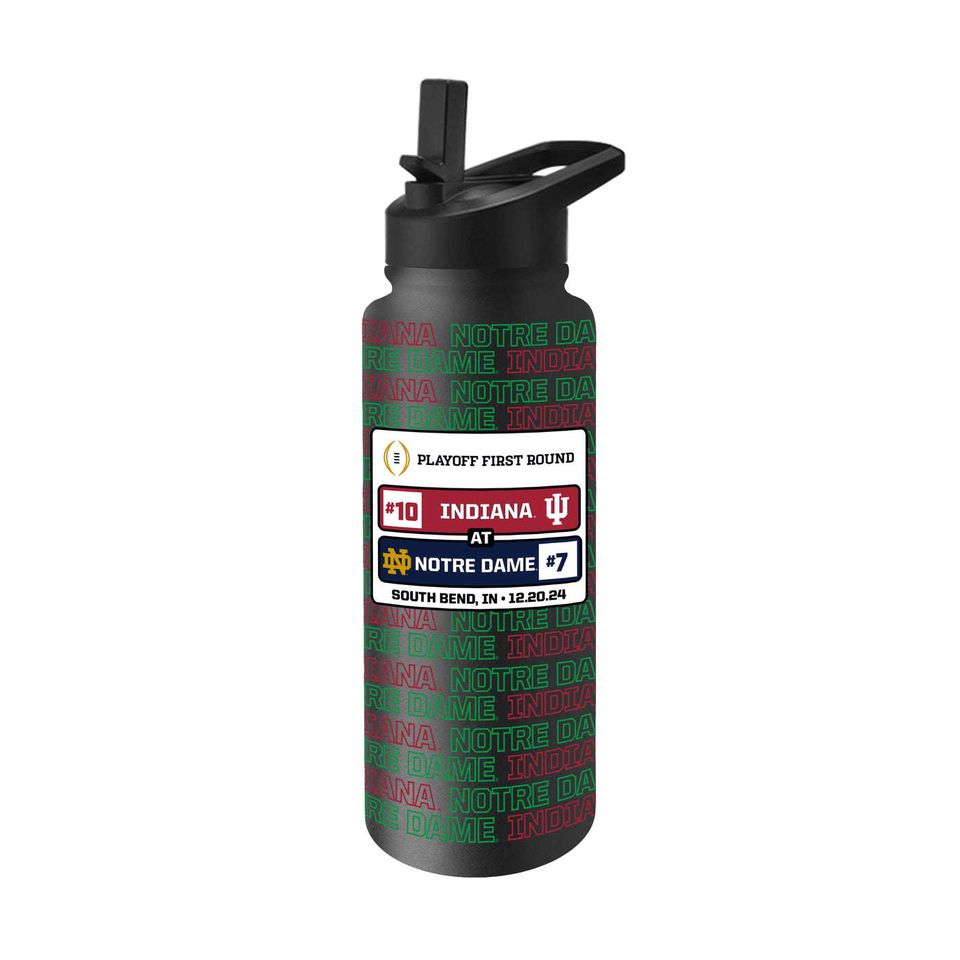 Notre Dame CFP Round 1 Match Up 34oz Quencher Bottle