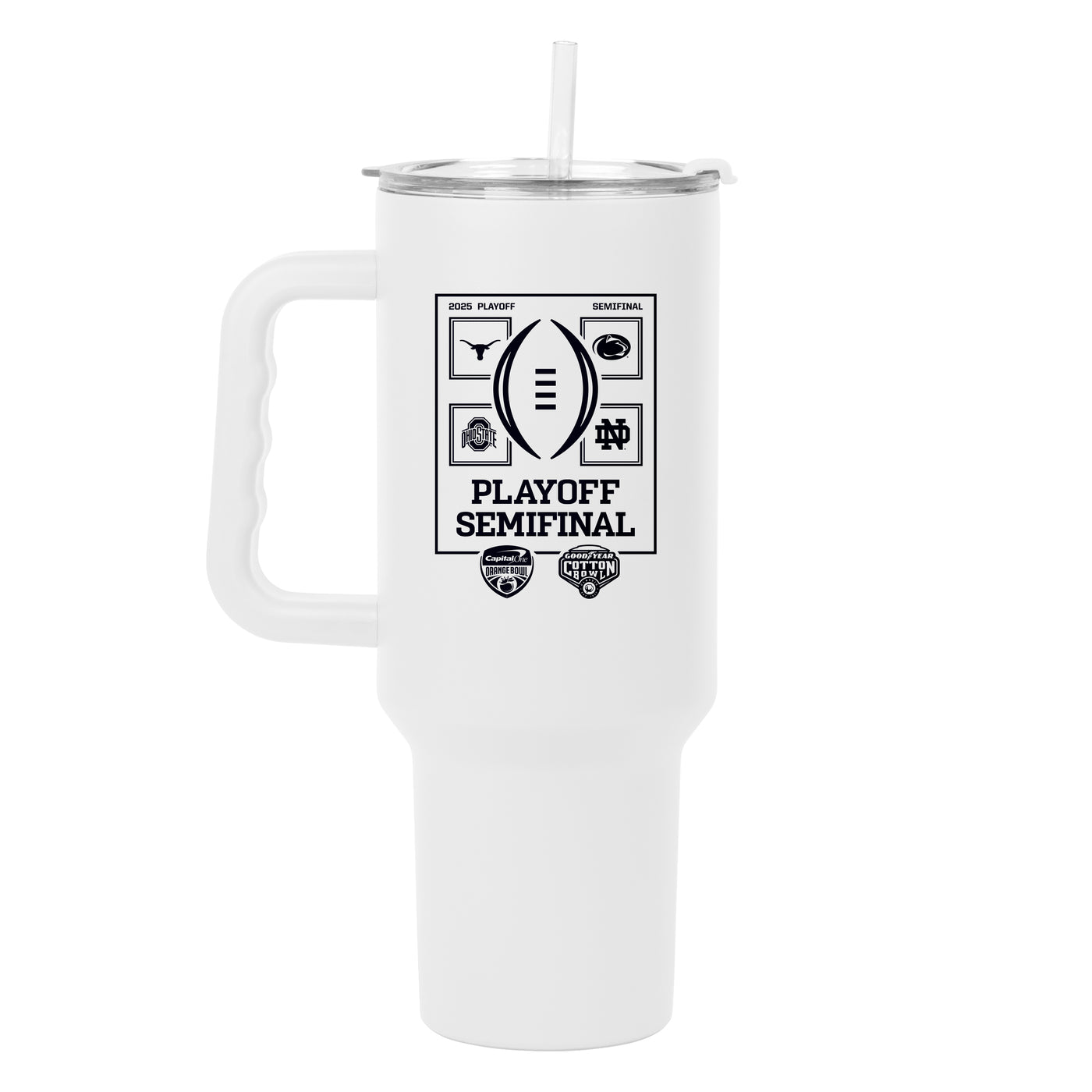 2025 College Football Playoffs 4 Team Semifinals 40oz Screenprint PC Tumbler