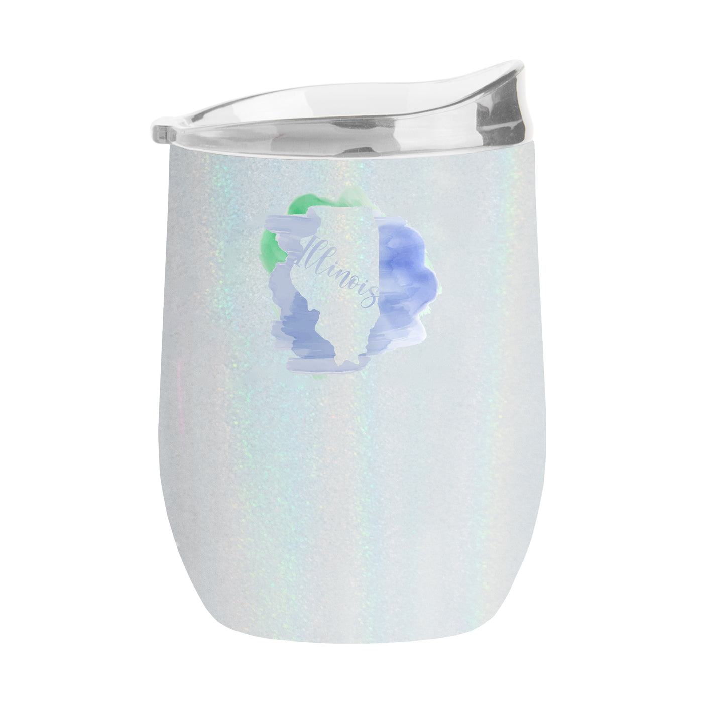 Illinois 16oz Local State Pride Iridescent Curved Beverage