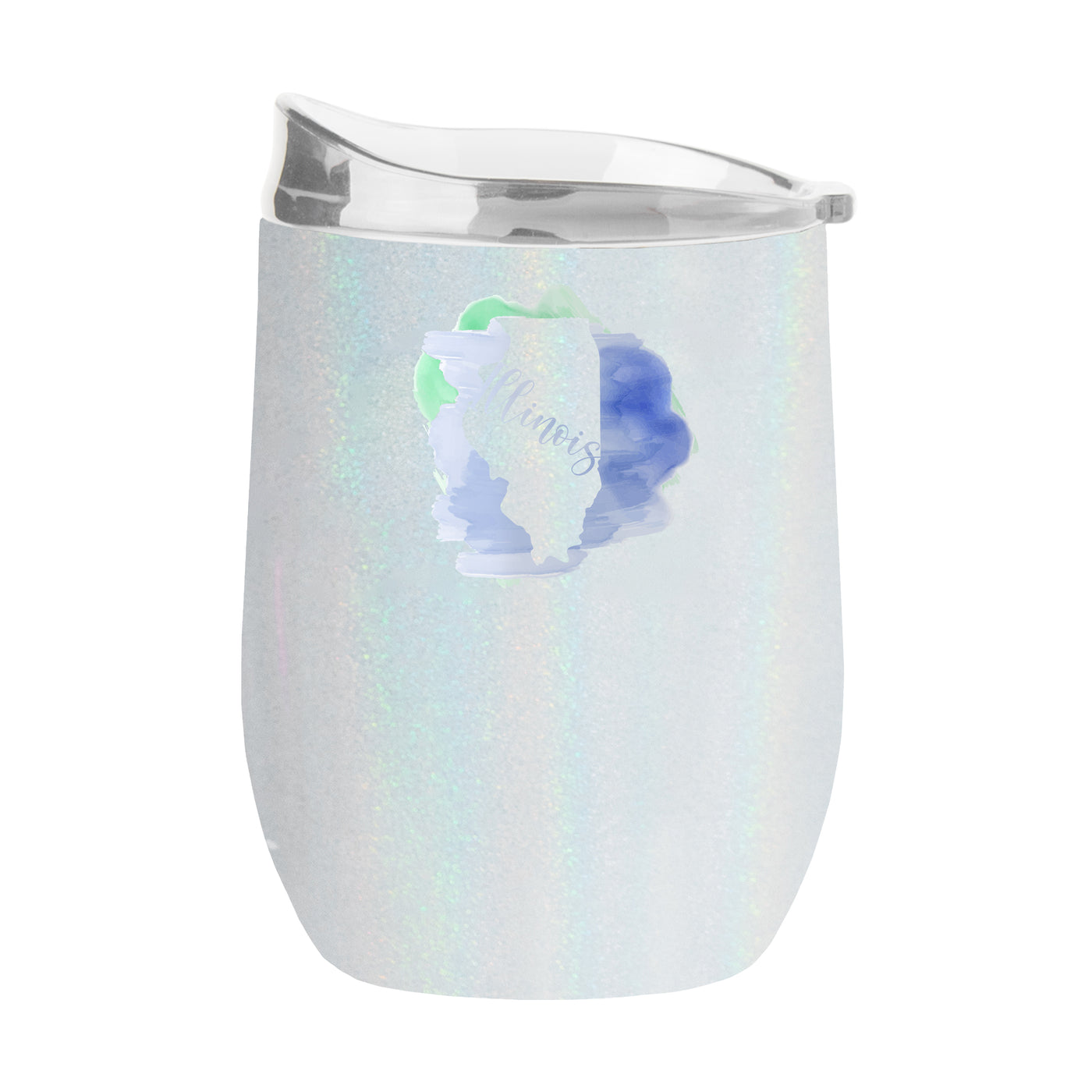 Illinois 16oz Local State Pride Iridescent Curved Beverage
