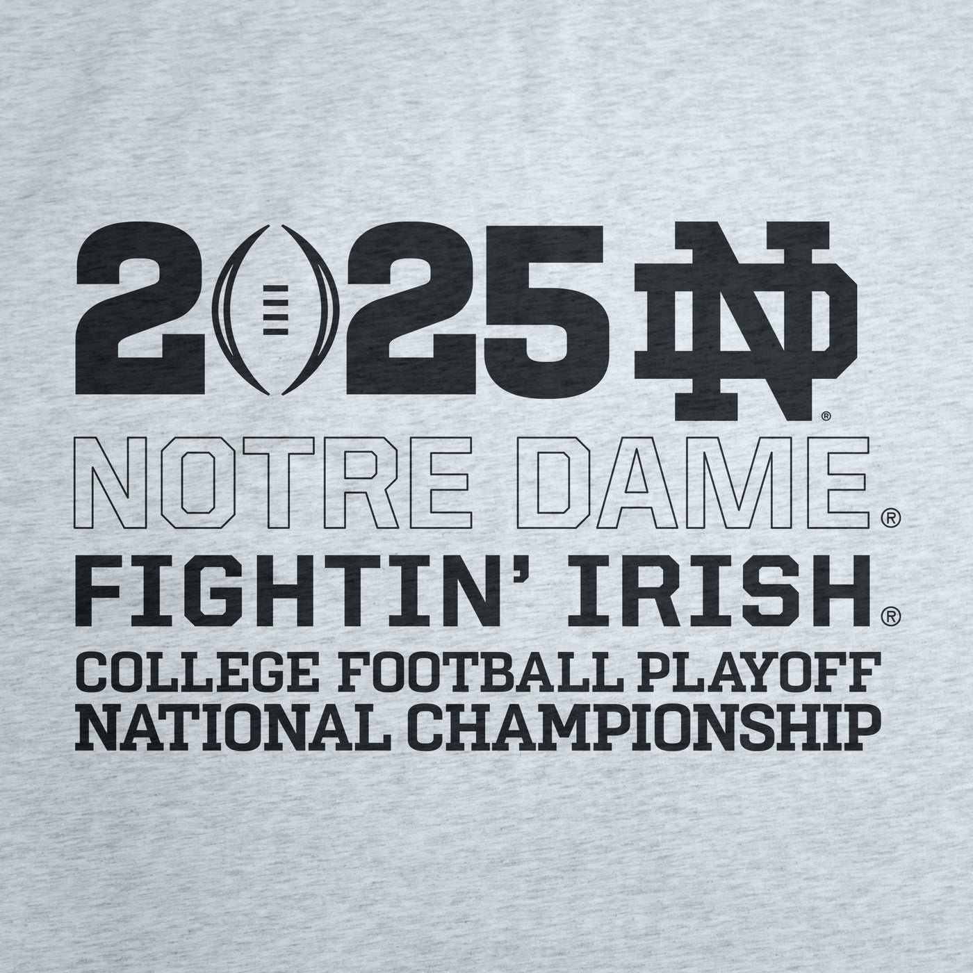 Notre Dame 2025 Championship Bound Sublimated Sweatshirt Blanket