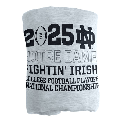 Notre Dame 2025 Championship Bound Sublimated Sweatshirt Blanket