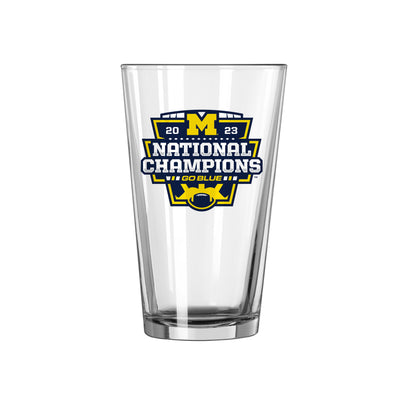 Michigan 2023 CFP National Champions 16oz Pint Glass