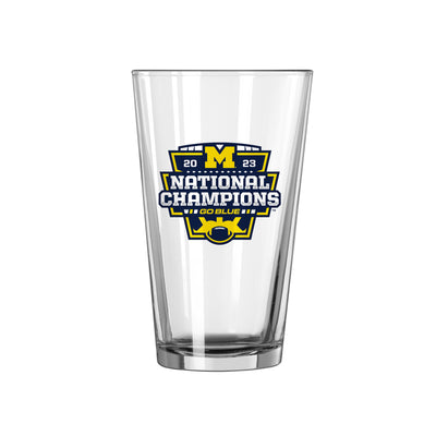 Michigan 2023 CFP National Champions 16oz Repeat Pint Glass