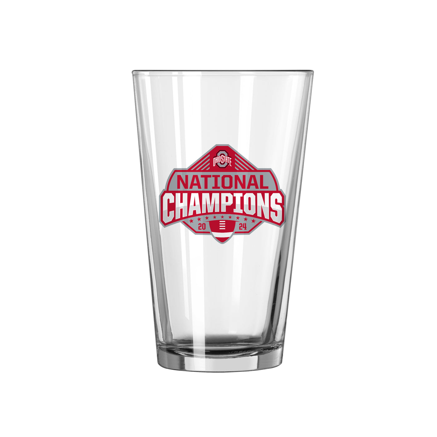 Ohio State 2024 National Champions 16oz Past Wins Pint Glass