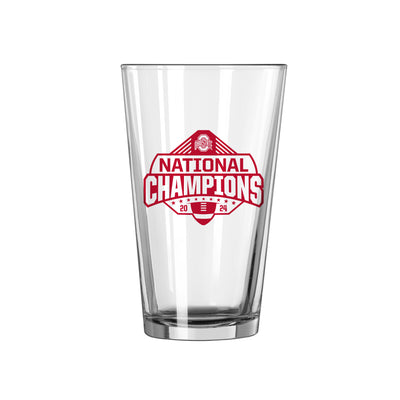 Ohio State 2024 National Champions 16oz Screenprint Pint Glass