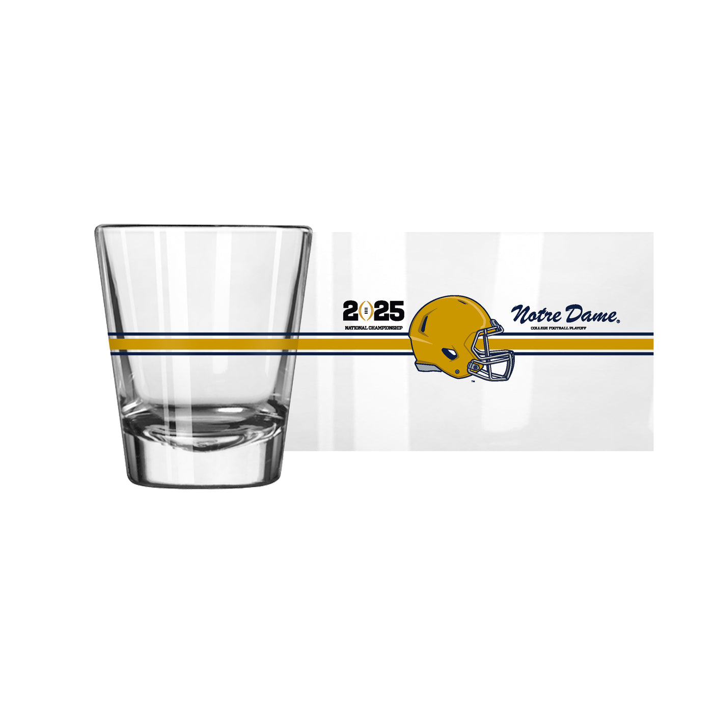 Notre Dame 2025 Championship Bound 2oz Shot Glass