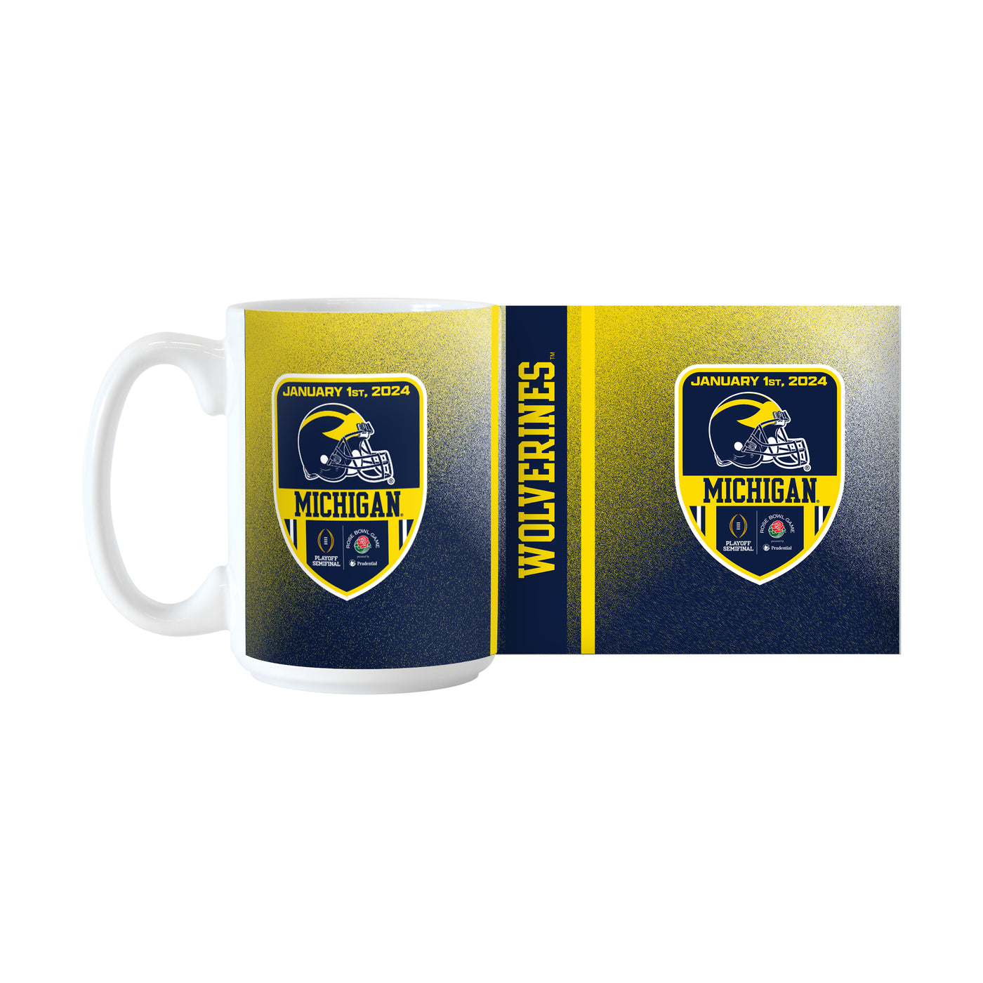 Michigan 2024 Rose Bowl Bound 15oz Sublimated Mug