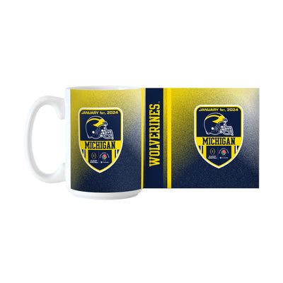 Michigan 2024 Rose Bowl Bound 15oz Sublimated Mug