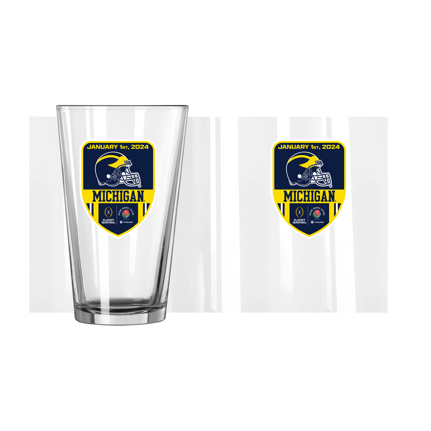 Michigan 2024 Rose Bowl Bound 16oz Pint Glass