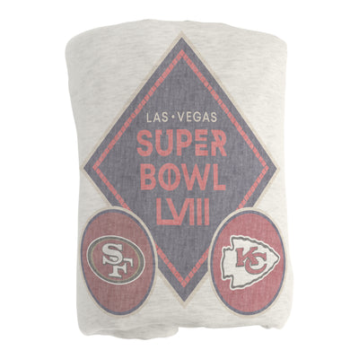Super Bowl 58 Dueling Sublimated Sweatshirt Blanket