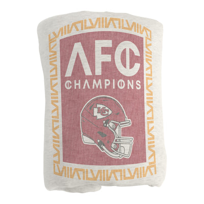 Kansas City Chiefs Conference Champs Sublimated Sweatshirt Blanket