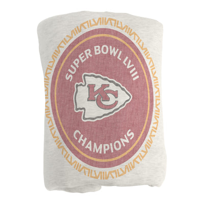 Kansas City Chiefs SB 58 Champions Sublimated Sweatshirt Blanket