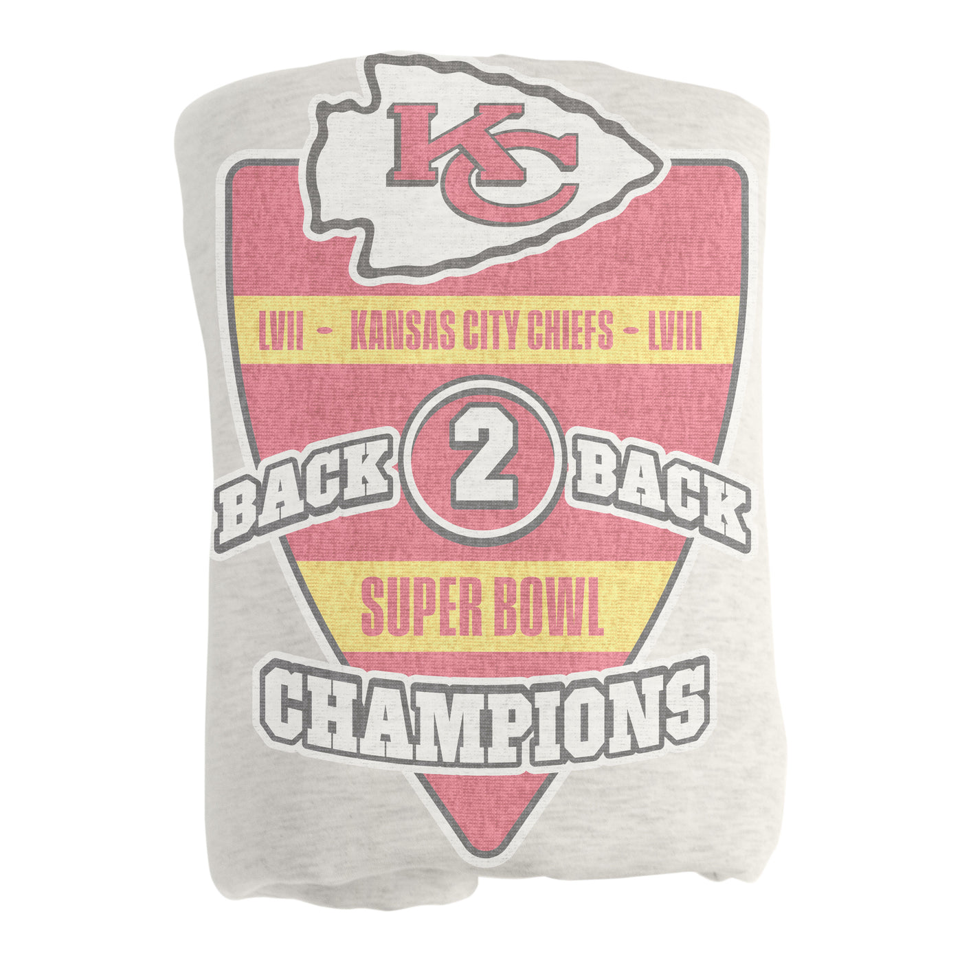 Kansas City Chiefs SB 58 Champions Back to Back Sublimated Sweatshirt Blanket