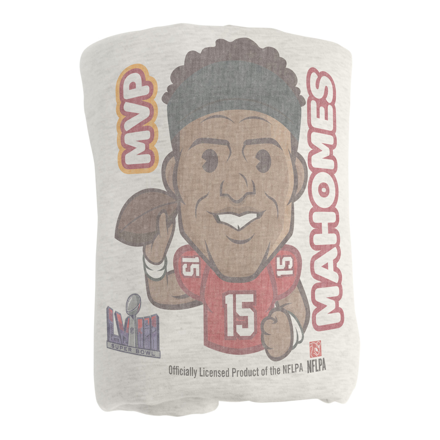 Kansas City Chiefs SB 58 Champions MVP Sublimated Sweatshirt Blanket