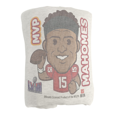 Kansas City Chiefs SB 58 Champions MVP Sublimated Sweatshirt Blanket