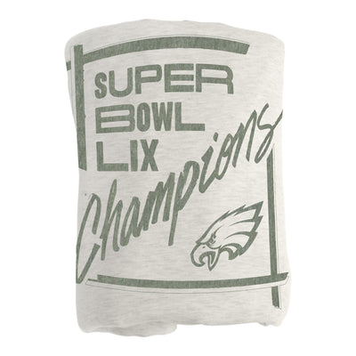 Philadelphia Eagles Super Bowl 59 Champions Sublimated Sweatshirt Blanket