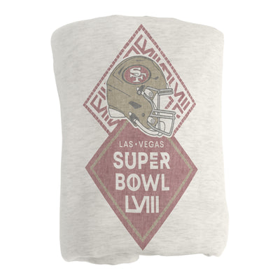 San Francisco 49ers SB 58 Bound Sublimated Sweatshirt Blanket