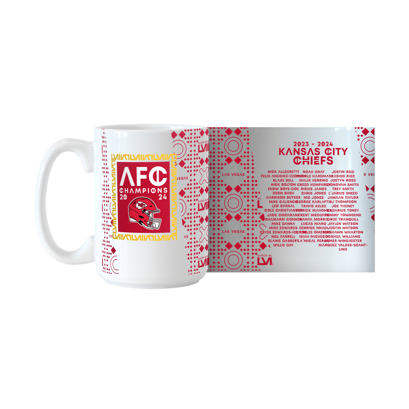 Kansas City Chiefs 15oz Conference Champs Roster Sublimated Mug