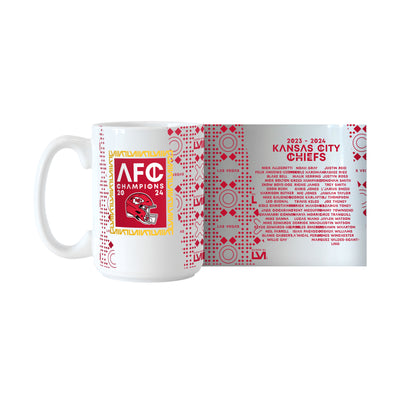 Kansas City Chiefs 15oz Conference Champs Roster Sublimated Mug
