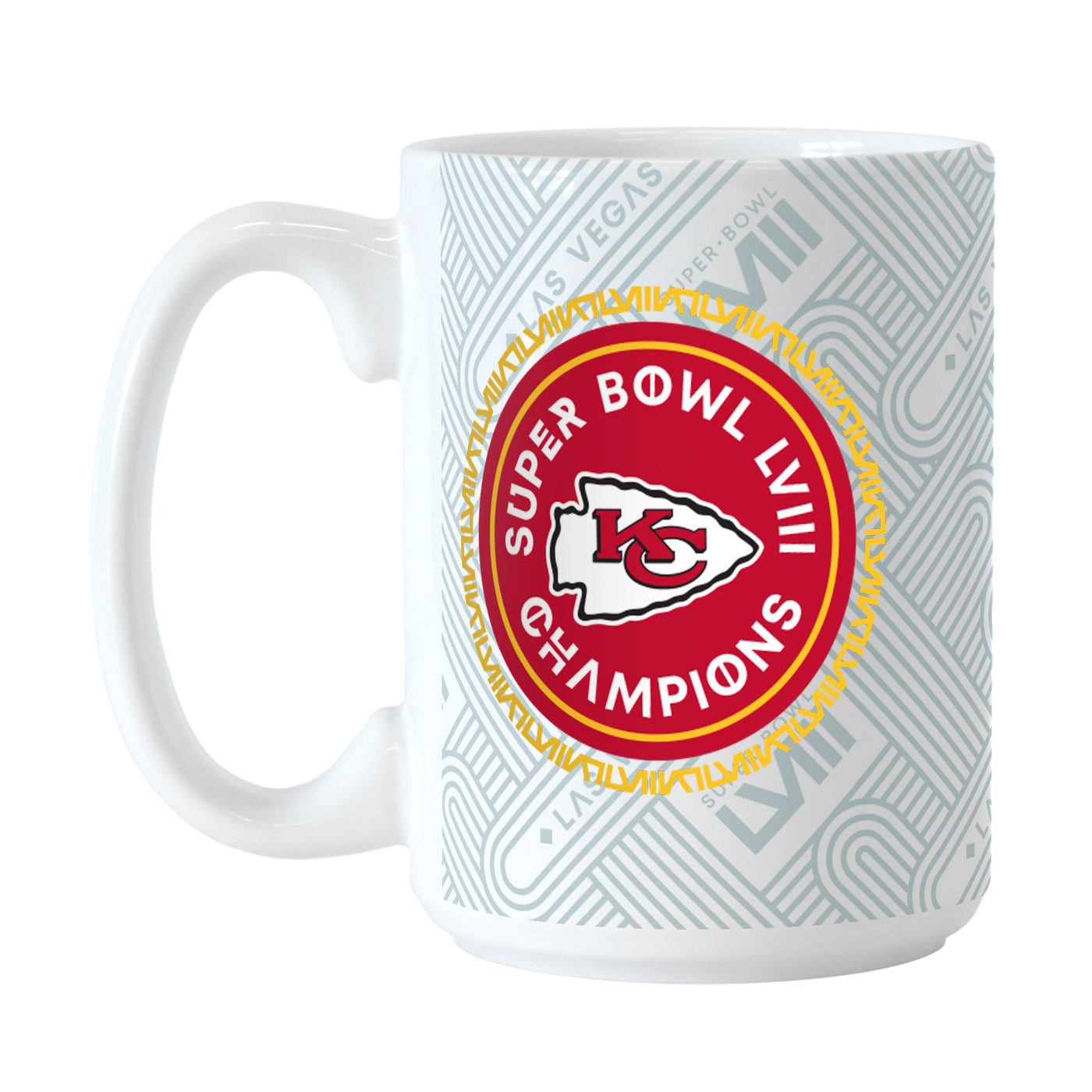 Kansas City Chiefs 15oz SB 58 Champions Roster Sublimated Mug