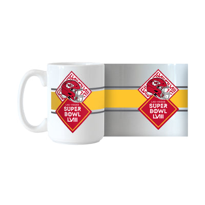 Kansas City Chiefs 15oz SB 58 Bound Stripe Sublimated Mug