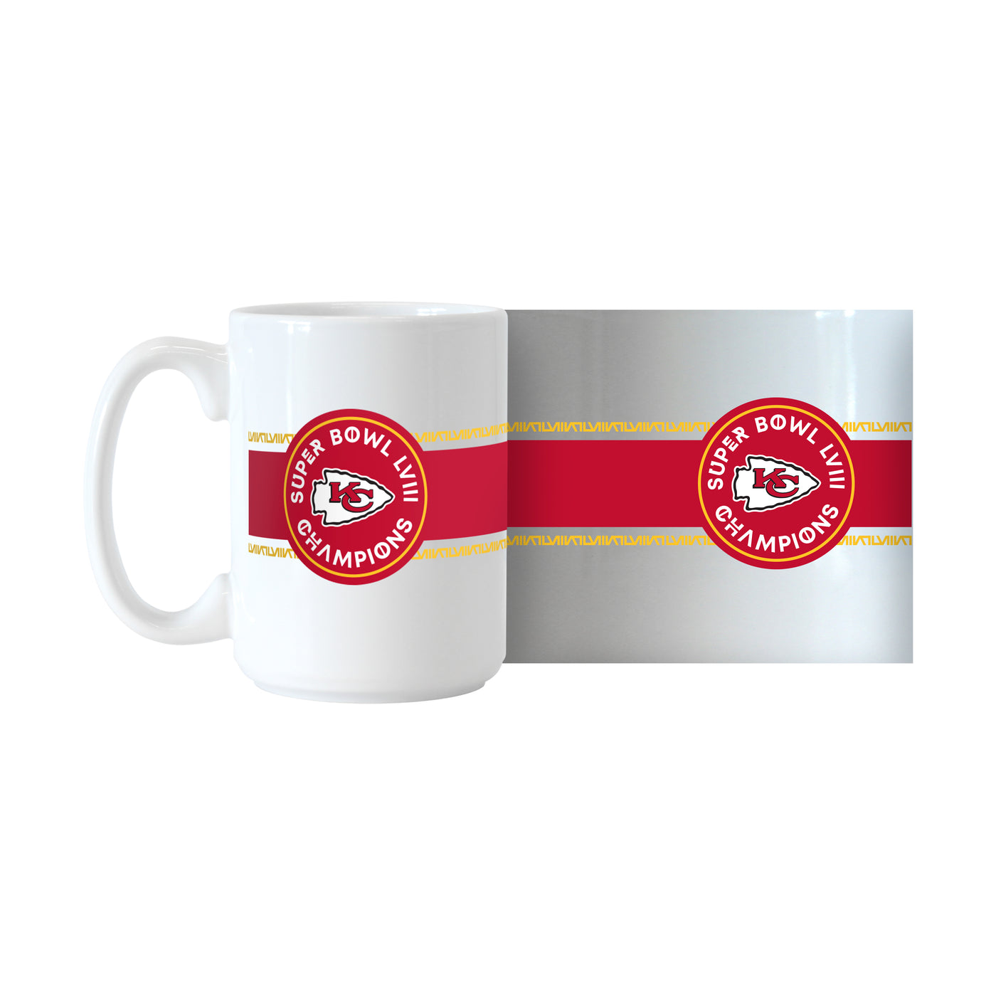 Kansas City Chiefs 15oz SB 58 Champions Stripe Sublimated Mug