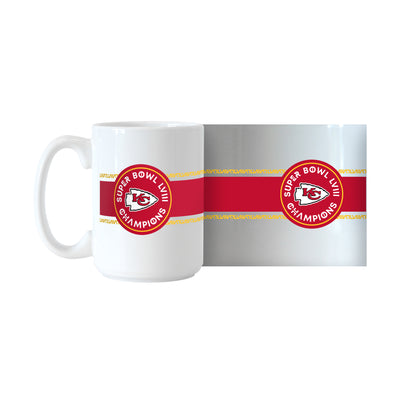 Kansas City Chiefs 15oz SB 58 Champions Stripe Sublimated Mug
