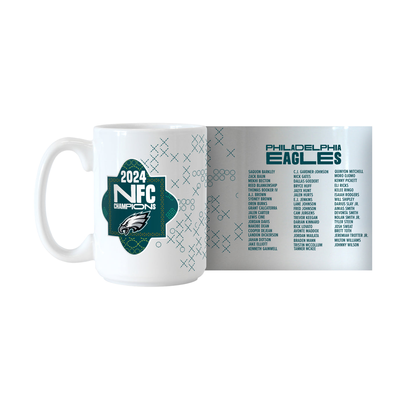 Philadelphia Eagles Conference Champs 15oz Roster Sublimated Mug