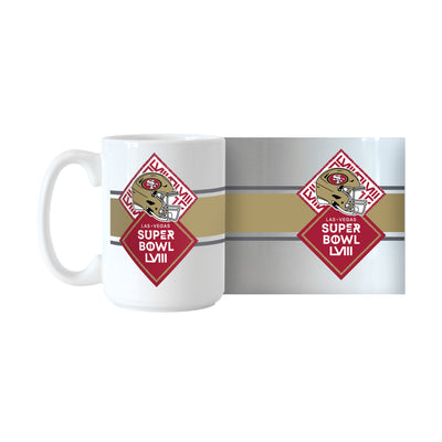 San Francisco 49ers 15oz SB 58 Bound Stripe Sublimated Mug