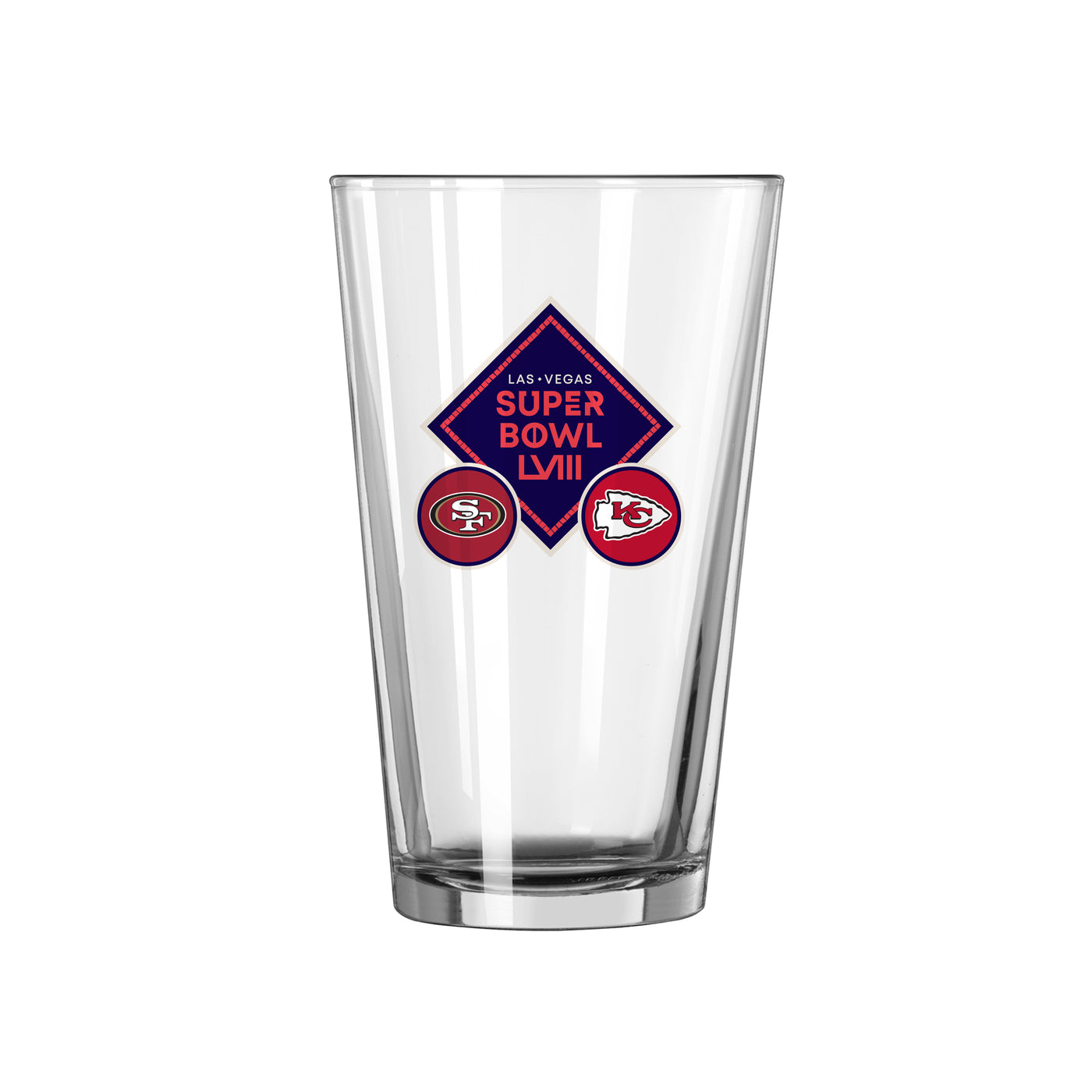 Super Bowl 58 16oz Dueling Pint Glass