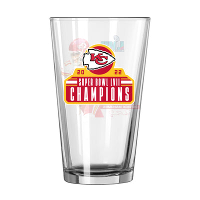 KC Chiefs 16oz SB Champions MVP Pint Glass