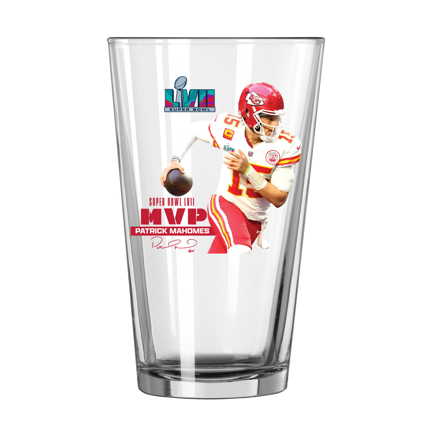 KC Chiefs 16oz SB Champions MVP Pint Glass